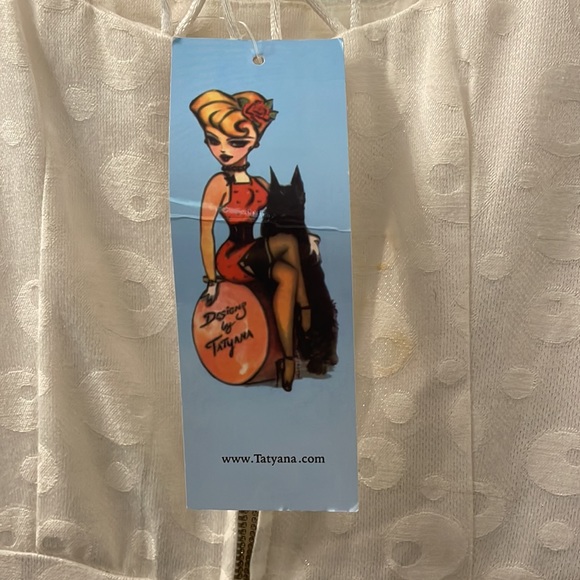 Tatyana White Iridescent Dot Alika Swing Dress - Picture 5 of 9